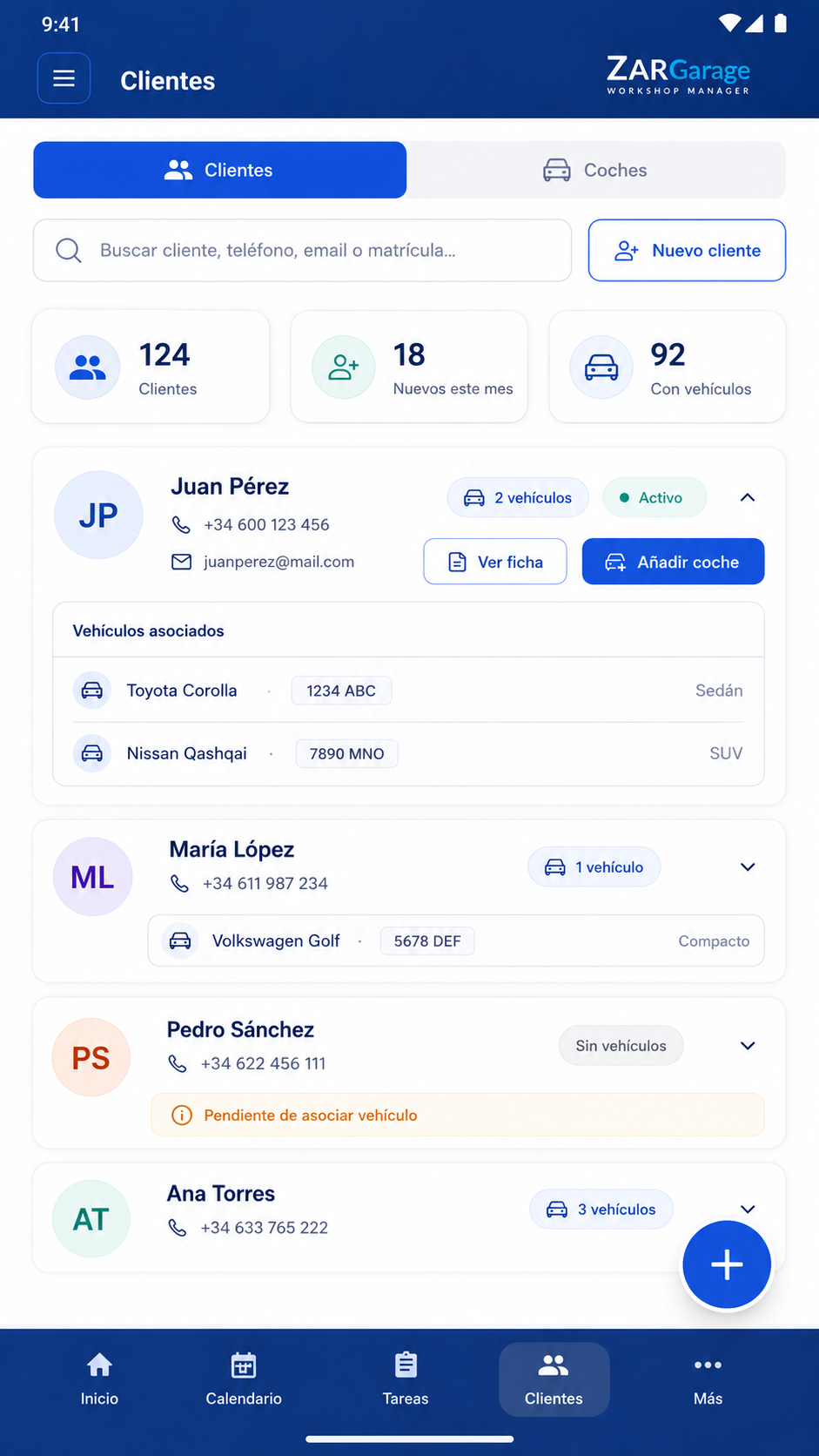 Clientes del taller en ZARGarage