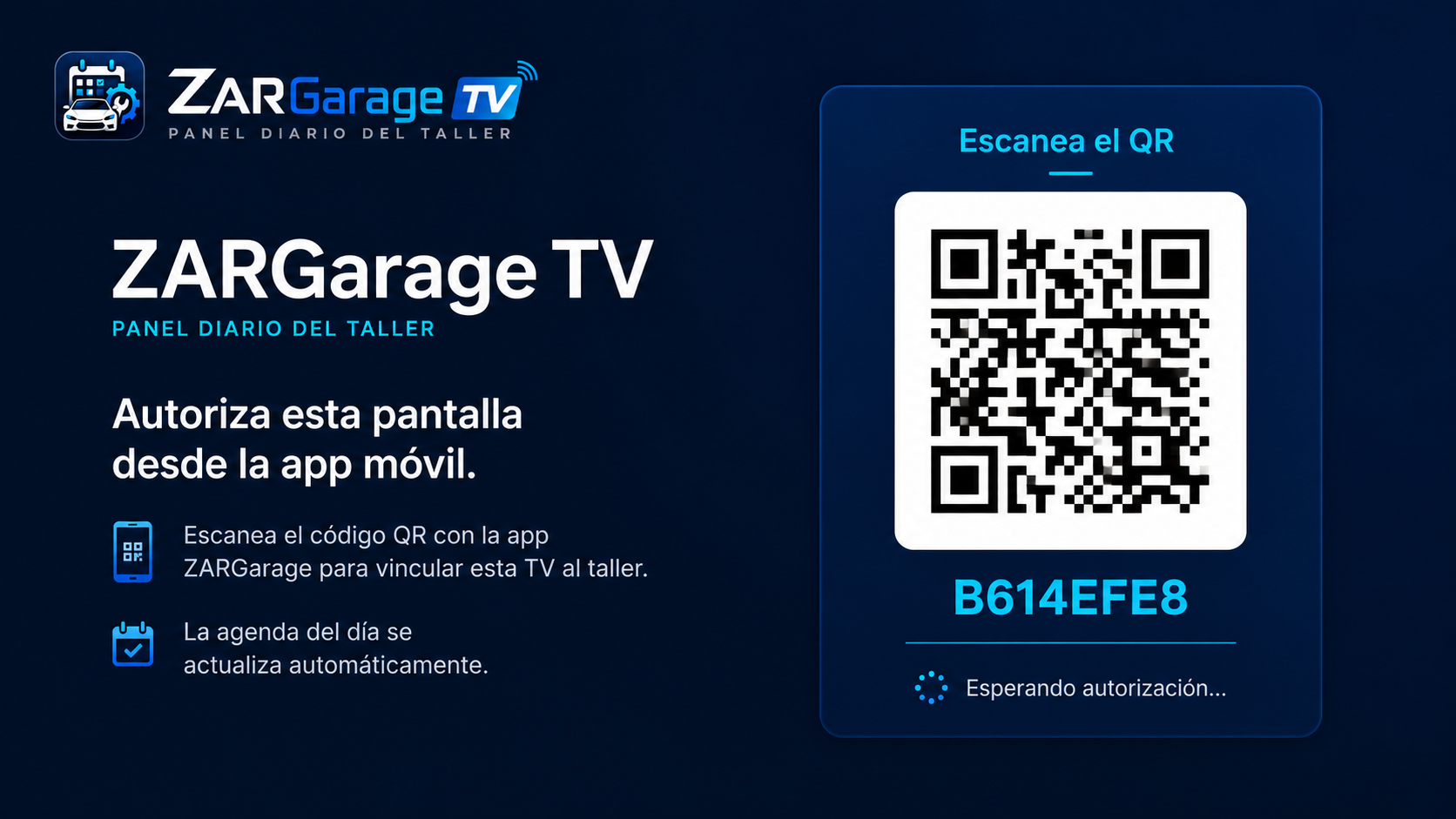 Emparejamiento de ZARGarage TV